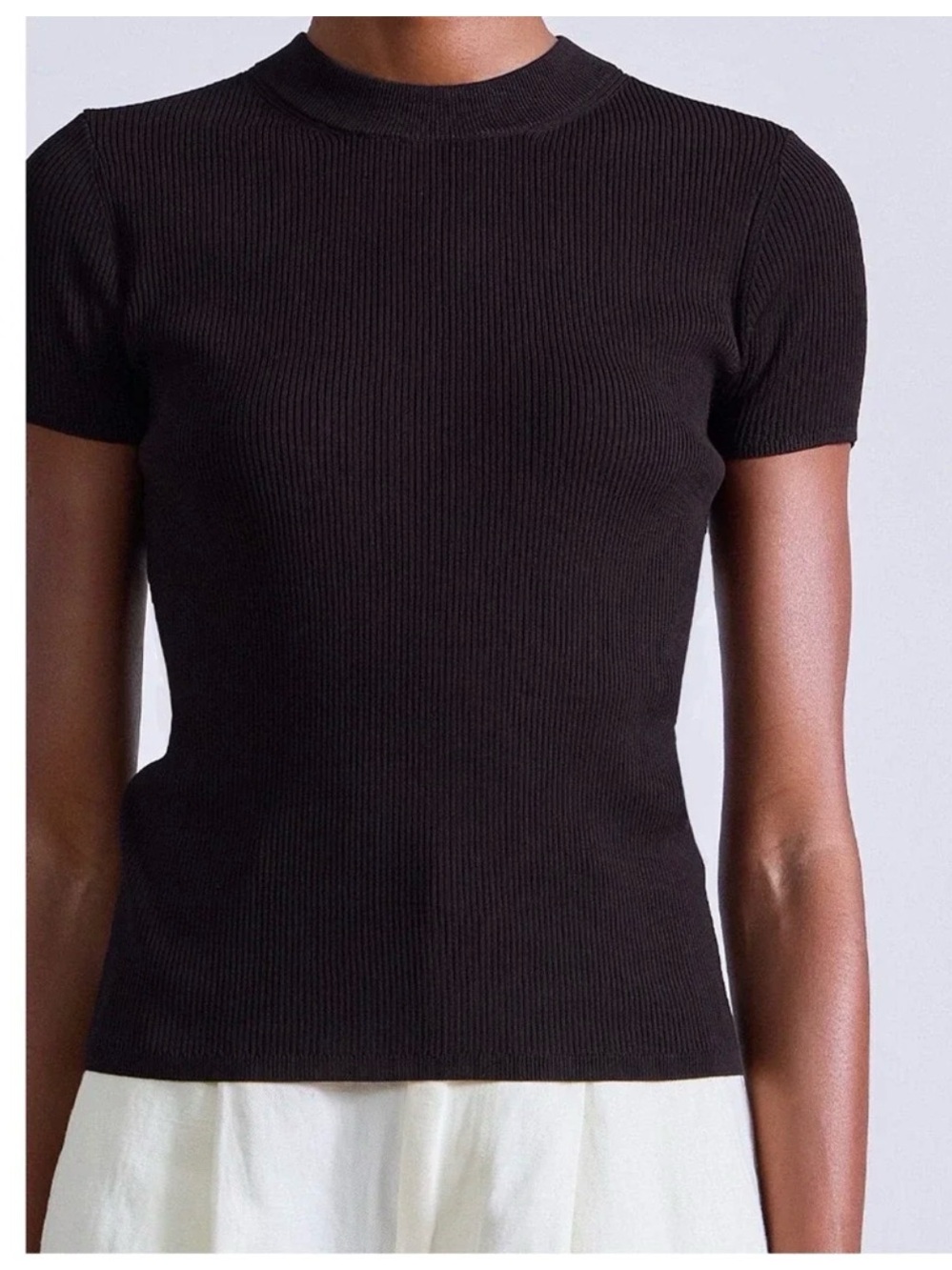 APiece Apart CIAO  RIBBED TEE Deep Espresso - Picture 6 of 12